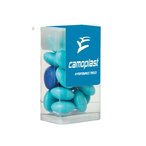 Mini Flip Top Tube With Chocolate Buttons Custom Printed As Low As 2.21